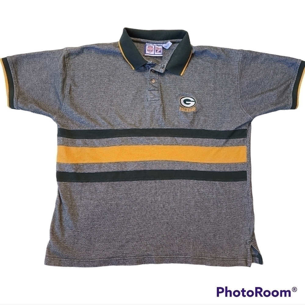 Vintage NFL Green Bay Packers Polo Shirt Logo 7 90s sz XLT
